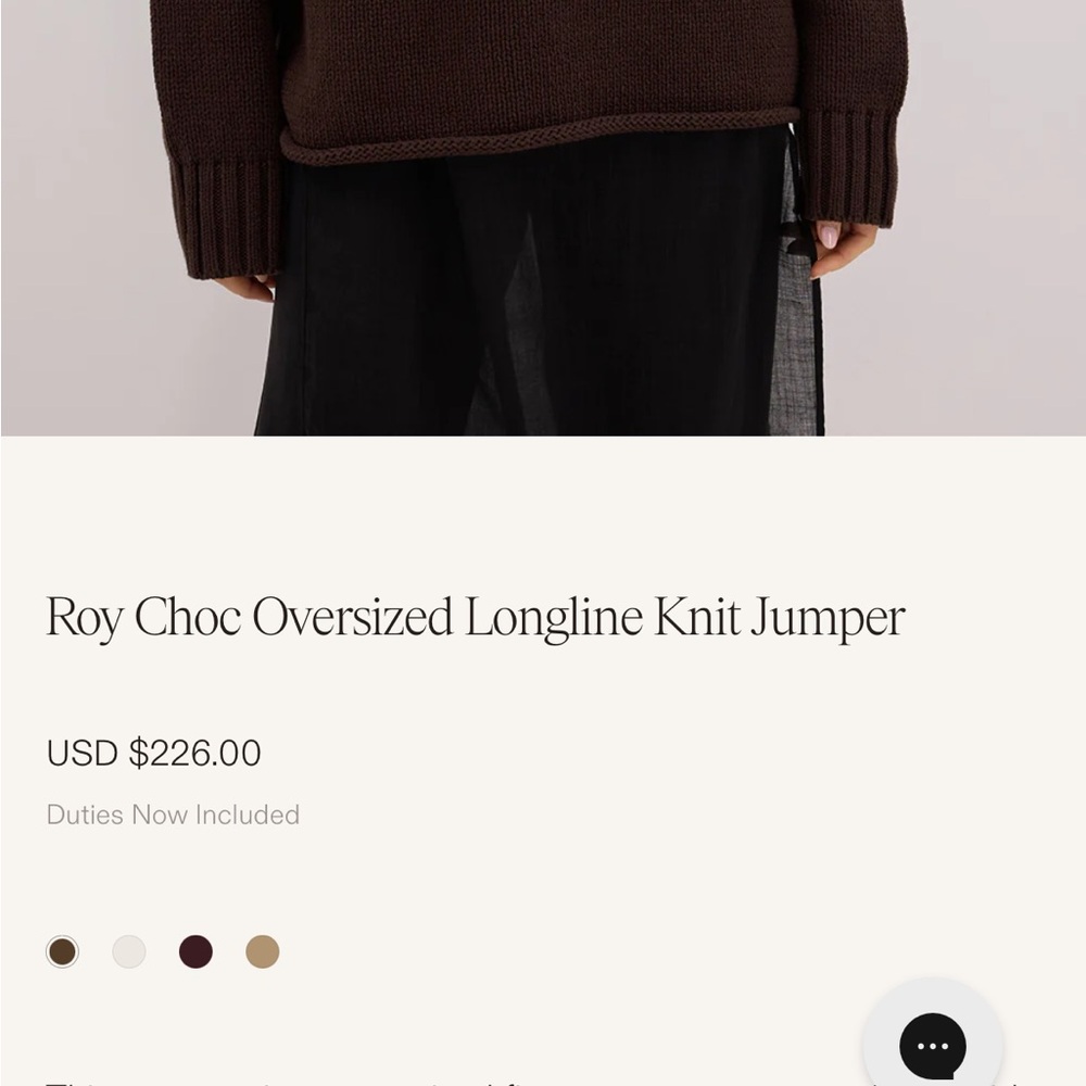 Dissh Roy Choc Oversized Longline Knit Jumper - Picture 4 of 12